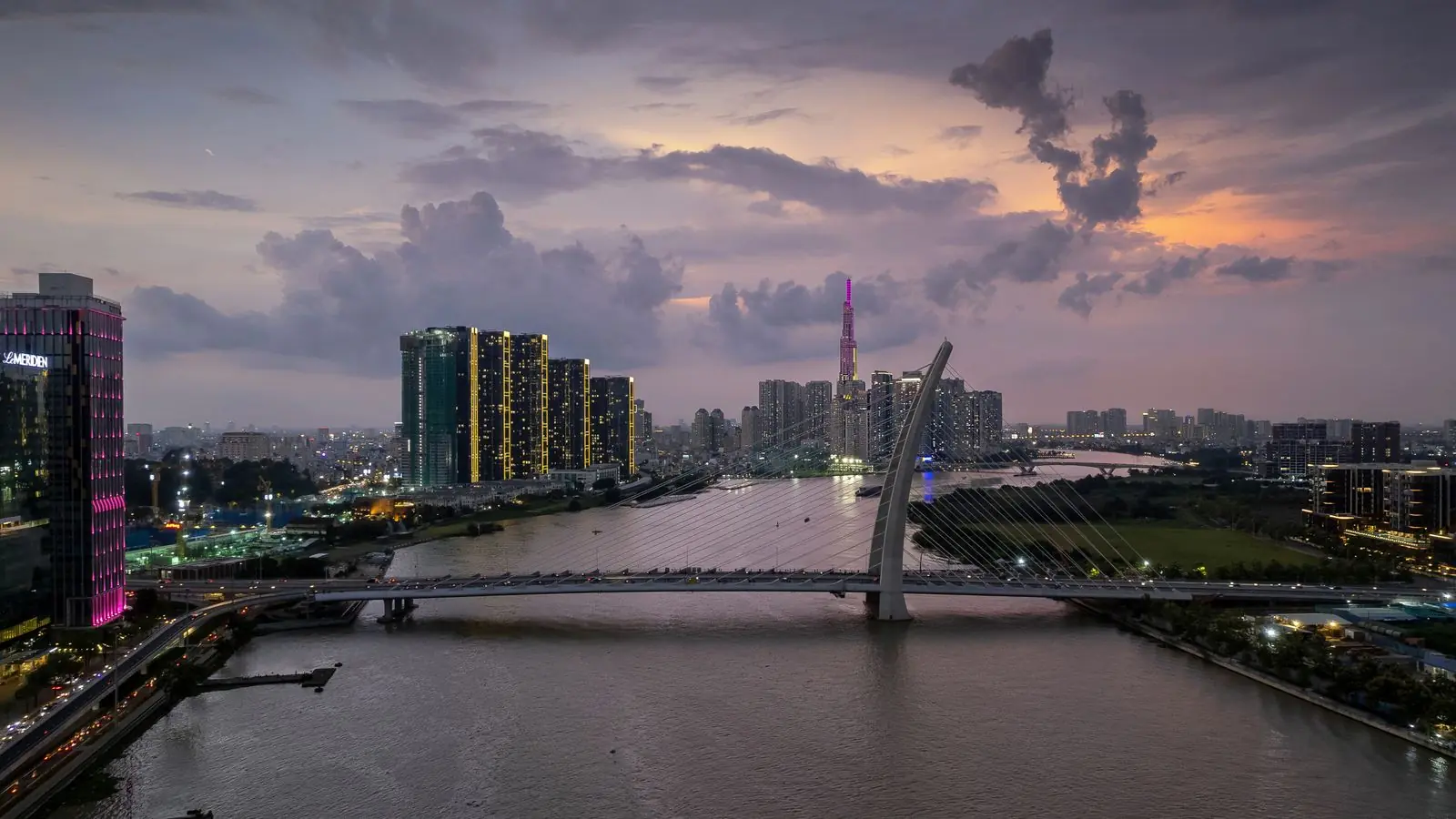 Sunset over Ho Chi Minh City, Vietnam